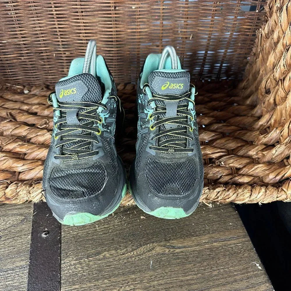 Asics Gel Venture 6 Women's Black Blue‎ Running Sneaker Shoes Size 9